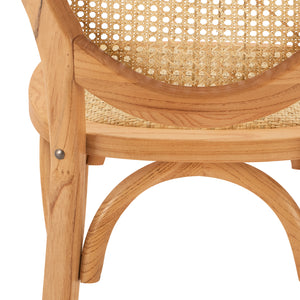 ΚΑΡΕΚΛΑ ΞΥΛΙΝΗ TINSLEY ΜΕ ΟΒΑΛ ΠΛΑΤΗ ΚΑΙ ΠΛΕΞΗ RATTAN ΣΕ ΦΥΣΙΚΗ ΑΠΟΧΡΩΣΗ HM8745.01 45x50x97 εκ. - Pakobazaar