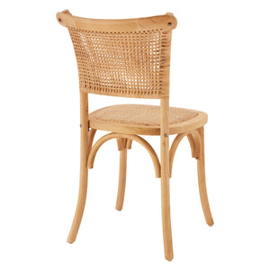 ΚΑΡΕΚΛΑ ΞΥΛΙΝΗ LIBERTY ΜΕ ΠΛΕΞΗ RATTAN ΣΕ ΦΥΣΙΚΗ ΑΠΟΧΡΩΣΗ HM8752.01 49x54x89 εκ. - Pakobazaar