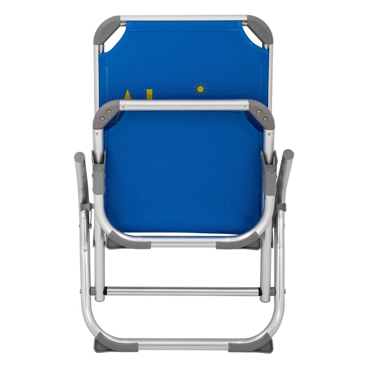 ΚΑΡΕΚΛΑΚΙ ΠΑΡΑΛΙΑΣ ΨΗΛΗ ΠΛΑΤΗ ALMIRA HM5053.01 ΒΑΡΕΩΣ ΤΥΠΟΥ ΜΠΛΕ ΑΛΟΥΜΙΝΙΟΥ 56x70x66 cm. - Pakobazaar