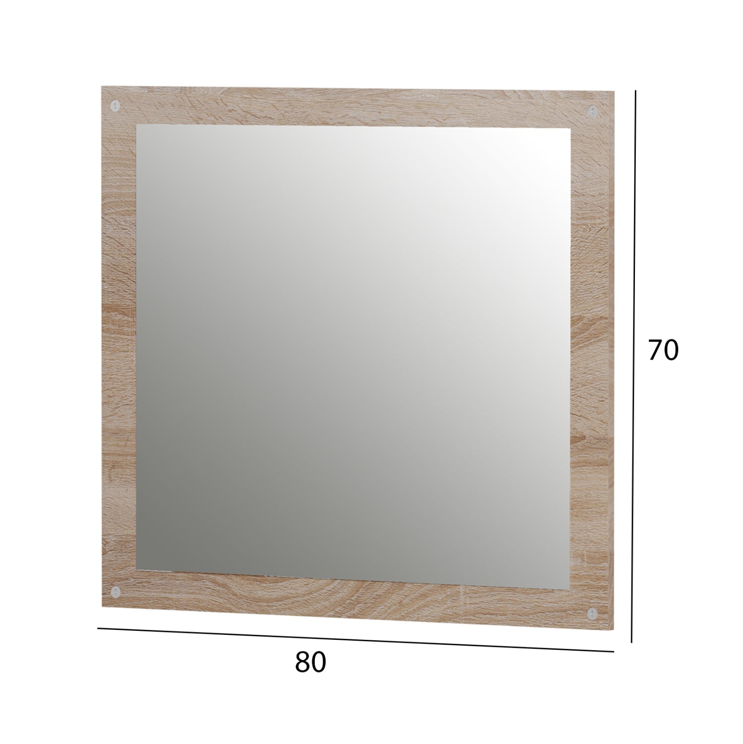 ΚΑΘΡΕΦΤΗΣ ΤΟΙΧΟΥ HM4360 ΜΕΛΑΜΙΝΗ ΣΕ ΣΟΝΑΜΑ 80x70x1.8(βάθος)εκ - Pakobazaar
