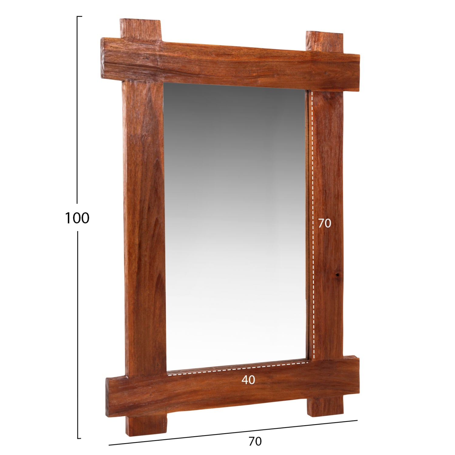 ΚΑΘΡΕΠΤΗΣ ΤΟΙΧΟΥ HM4303 ΑΝΑΚΥΚΛΩΜΕΝΟ TEAK ΣΕ ΦΥΣΙΚΟ 70x100Υεκ. - Pakobazaar