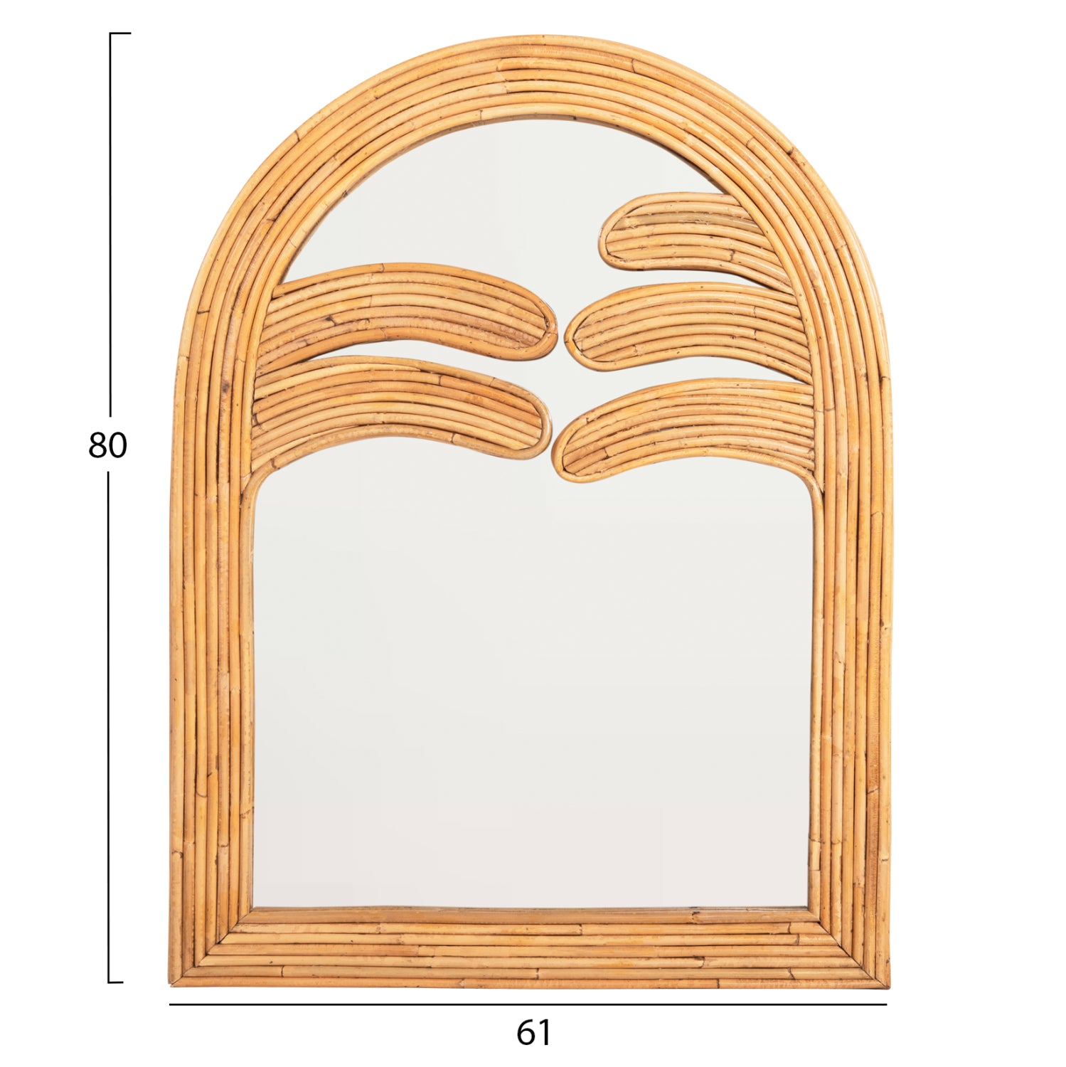 ΚΑΘΡΕΠΤΗΣ ΤΟΙΧΟΥ REFLECT HM4366 ΦΥΣΙΚΟ RATTAN 61x5x80Υεκ. - Pakobazaar