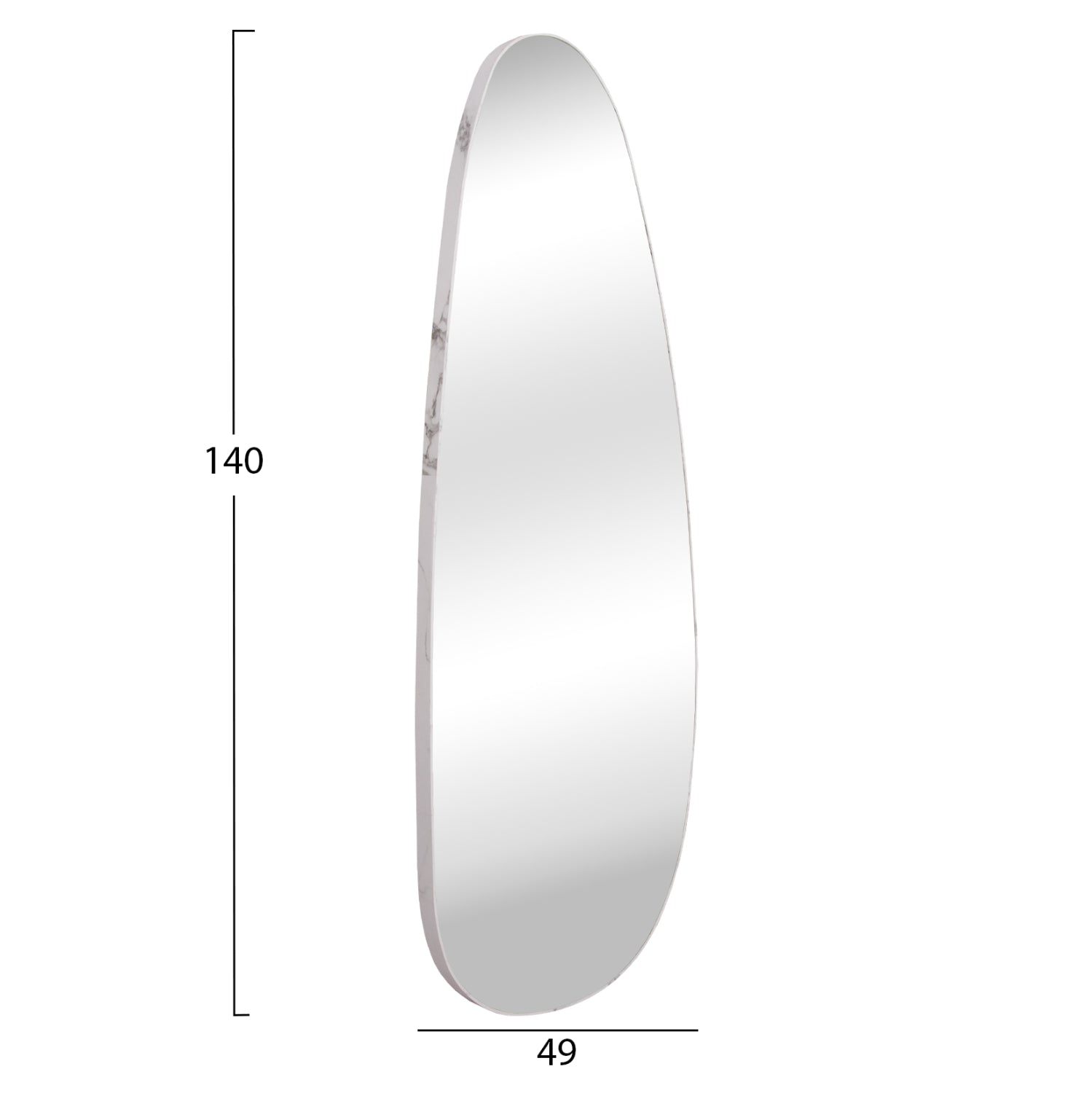 ΚΑΘΡΕΠΤΗΣ ΤΟΙΧΟΥ CRITHER HM4486.05 ΜΕ ΠΛΑΙΣΙΟ MDF ΣΕ WHITE MARBLE ΧΡΩΜΑ 49x140Υεκ. - Pakobazaar