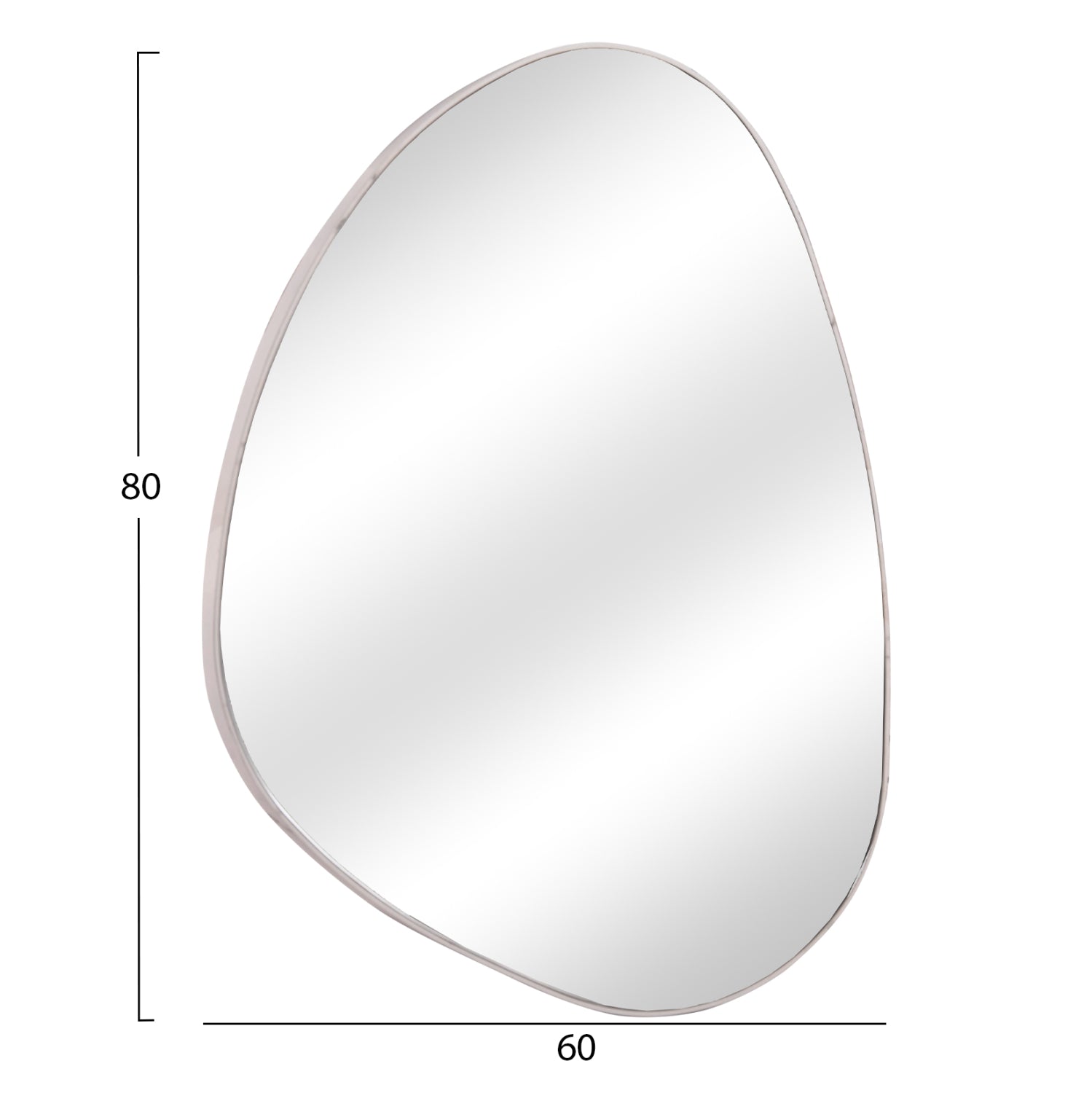 ΚΑΘΡΕΠΤΗΣ ΤΟΙΧΟΥ IRREGU HM4487.05 ΜΕ ΠΛΑΙΣΙΟ MDF ΣΕ WHITE MARBLE ΧΡΩΜΑ 60x80Υεκ. - Pakobazaar