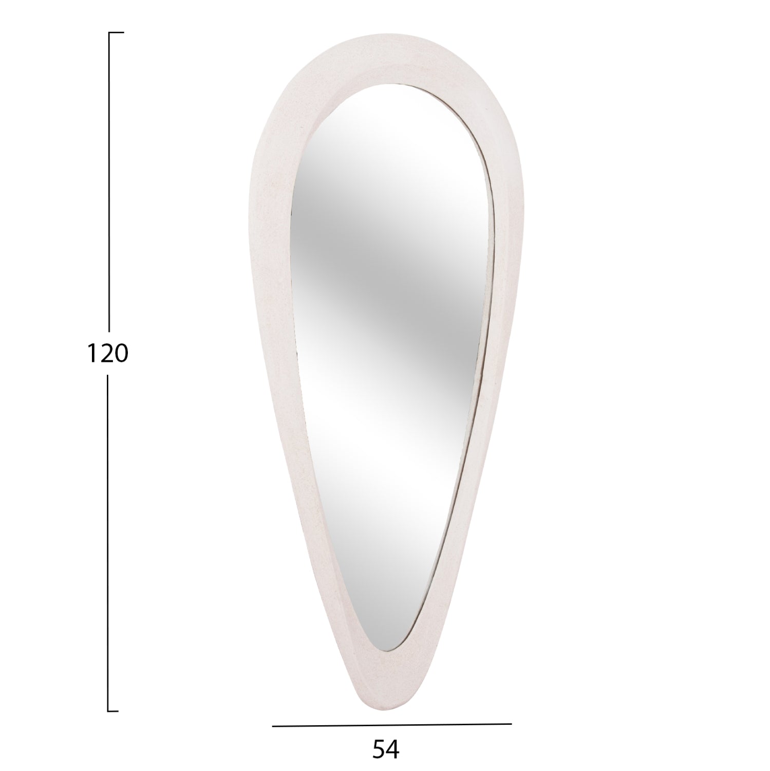 ΚΑΘΡΕΠΤΗΣ ΤΟΙΧΟΥ ΣΕΙΡΑ SANTORINI HM4512 MDF ΣΕ ΥΠΟΛΕΥΚΟ 54x3,5x120Υεκ - Pakobazaar