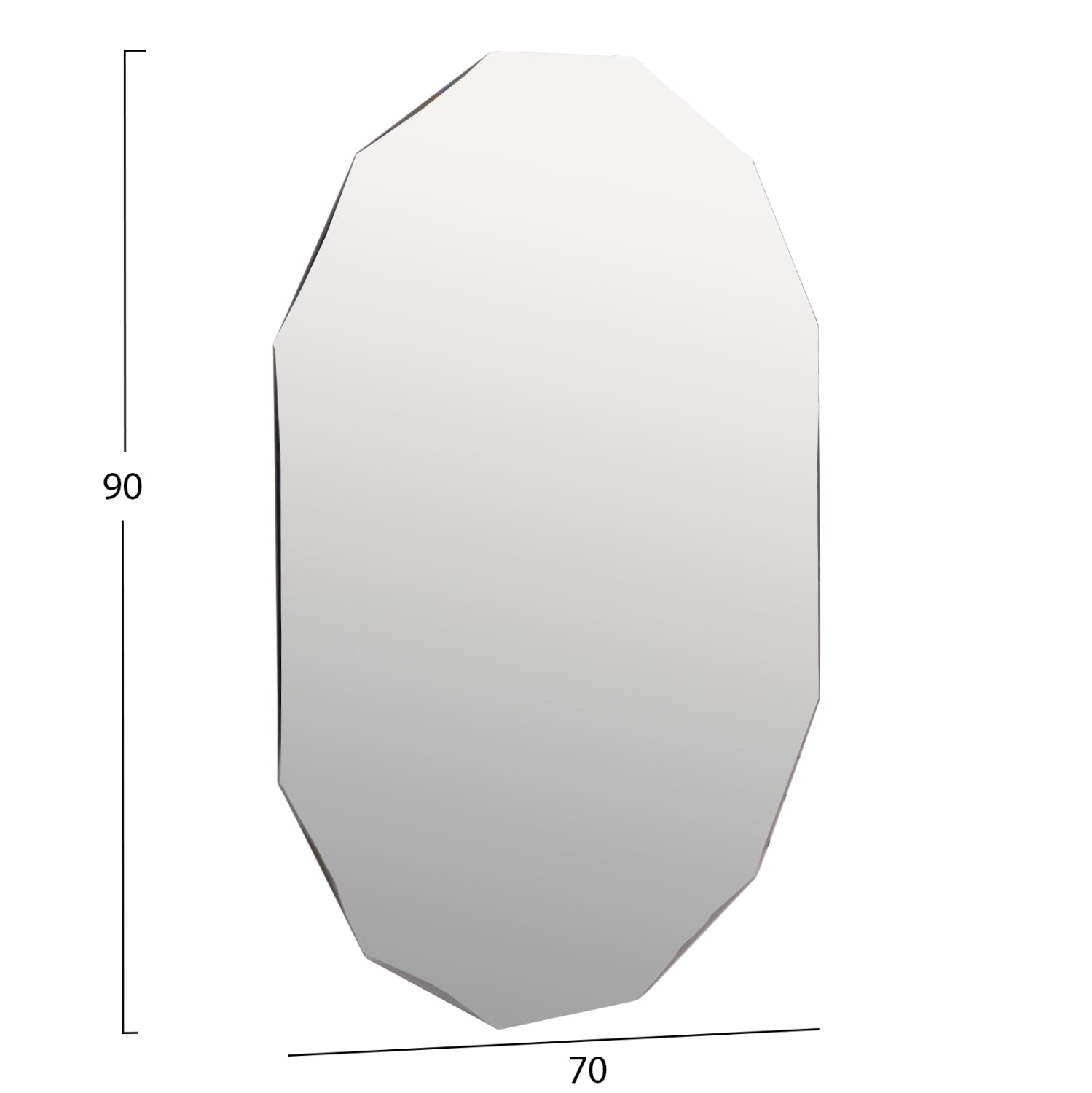 ΚΑΘΡΕΠΤΗΣ ΤΟΙΧΟΥ ΠΟΛΥΓΩΝΙΚΟΣ CANE HM4493 ΧΩΡΙΣ ΠΛΑΙΣΙΟ 70x90Υεκ. - Pakobazaar