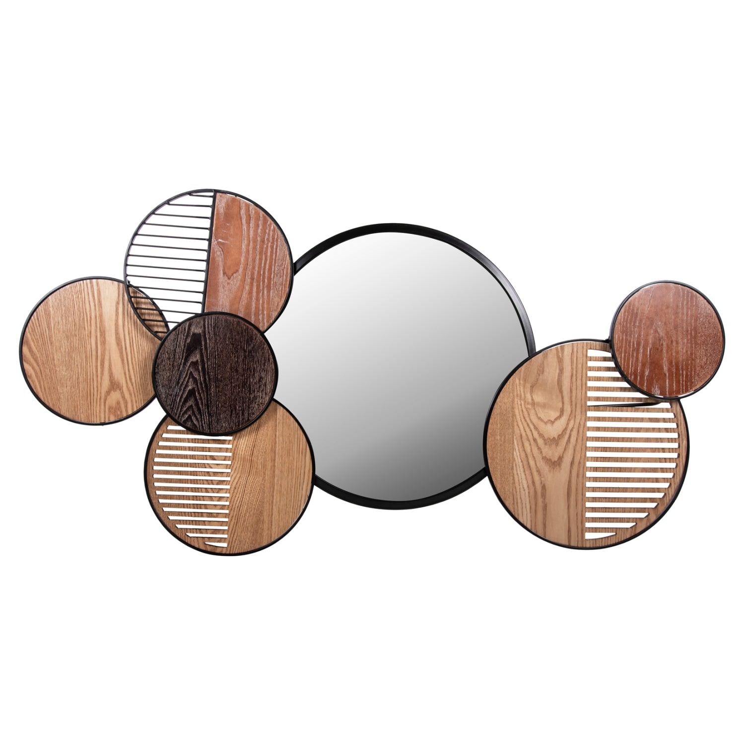 ΚΑΘΡΕΠΤΗΣ ΤΟΙΧΟΥ ΣΤΡΟΓΓΥΛΟΣ DAVION HM4217 MDF-BLACK METAL 123x5x63Υεκ. - Pakobazaar