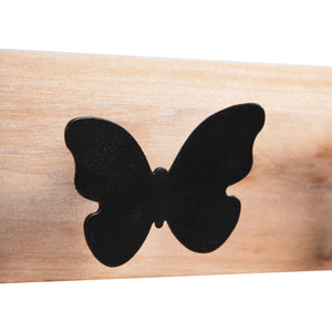 ΚΑΘΡΕΠΤΗΣ ΤΟΙΧΟΥ ΣΤΡΟΓΓΥΛΟΣ SCUTTLE HM4222 FIR WOOD&MDF-BLACK METAL 80x6,5x30,5Υεκ. - Pakobazaar