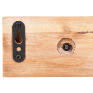 ΚΑΘΡΕΠΤΗΣ ΤΟΙΧΟΥ ΣΤΡΟΓΓΥΛΟΣ SCUTTLE HM4222 FIR WOOD&MDF-BLACK METAL 80x6,5x30,5Υεκ. - Pakobazaar