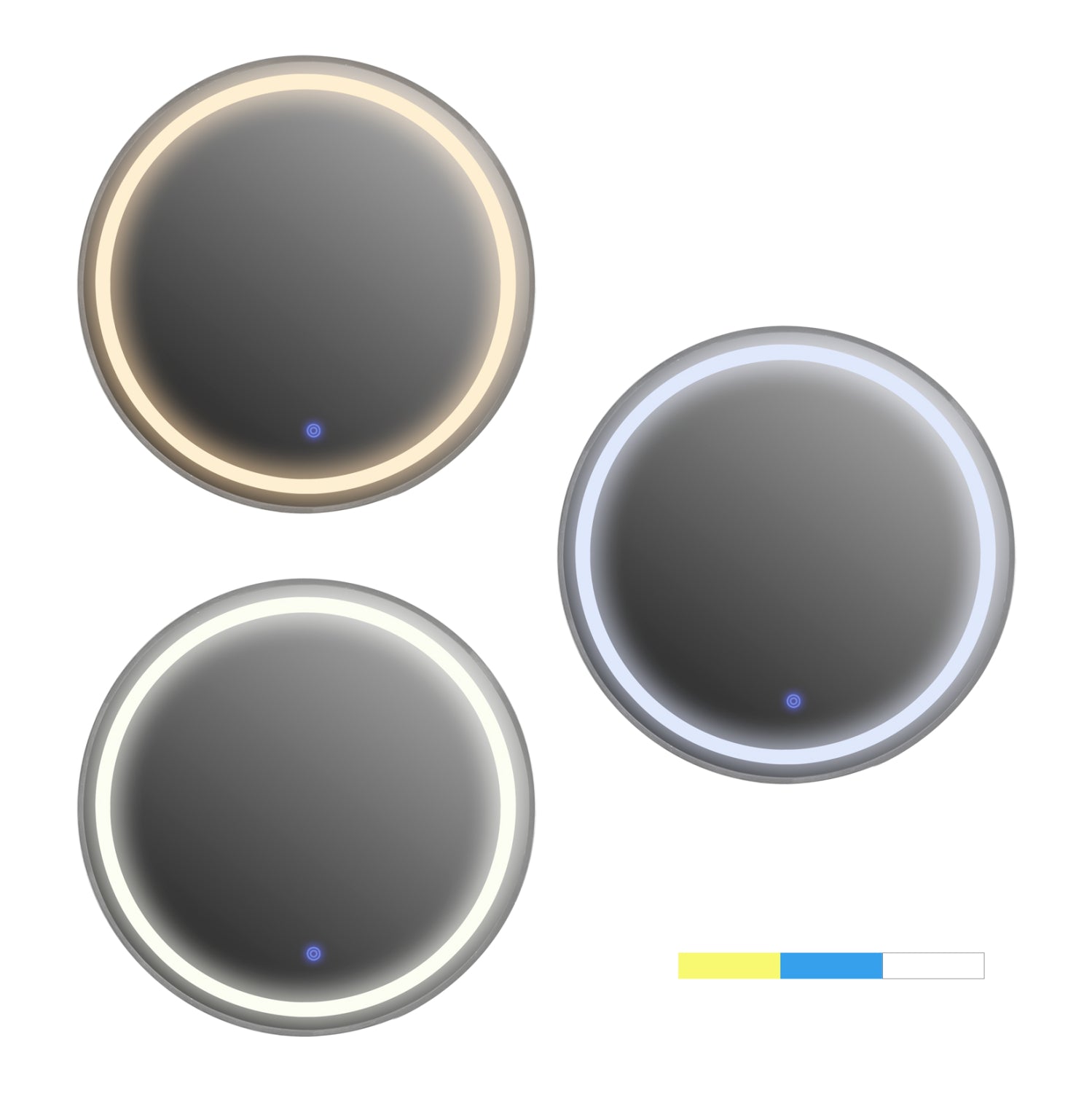 ΚΑΘΡΕΠΤΗΣ ΤΟΙΧΟΥ ΣΤΡΟΓΓΥΛΟΣ ROUNDER HM4503.40 ΑΛΟΥΜΙΝΙΟ ΣΕ ΑΣΗΜΙ-ΦΩΤΙΣΜΟΣ LED Φ80εκ. - Pakobazaar