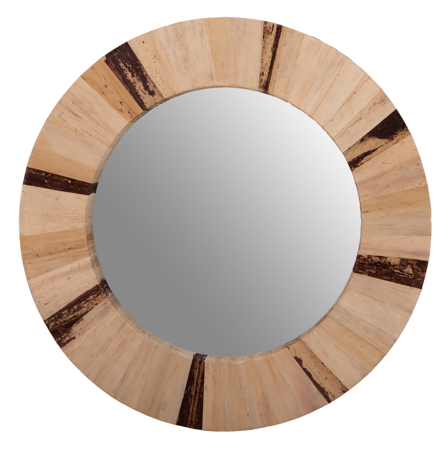 ΚΑΘΡΕΠΤΗΣ ΤΟΙΧΟΥ ΣΤΡΟΓΓΥΛΟΣ HM7837 ΠΛΑΙΣΙΟ ΙΝΕΣ ΦΟΙΝΙΚΑ ΦΥΣΙΚΟ ΧΡΩΜΑ Φ60x4εκ. - Pakobazaar