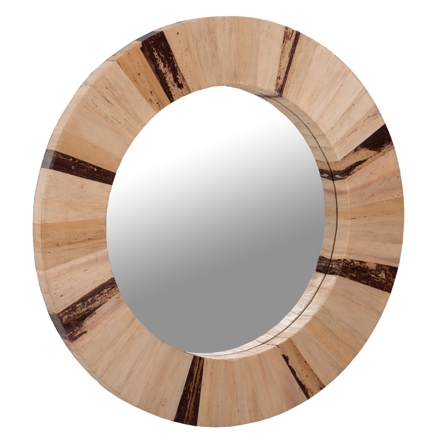 ΚΑΘΡΕΠΤΗΣ ΤΟΙΧΟΥ ΣΤΡΟΓΓΥΛΟΣ HM7837 ΠΛΑΙΣΙΟ ΙΝΕΣ ΦΟΙΝΙΚΑ ΦΥΣΙΚΟ ΧΡΩΜΑ Φ60x4εκ. - Pakobazaar