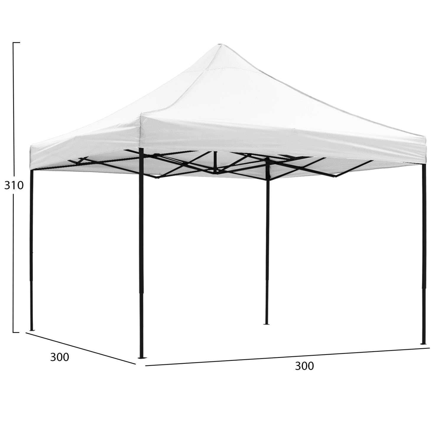 ΚΙΟΣΚΙ/GAZEBO MATTHEW HM6310 ΠΤΥΣΣΟΜΕΝΟ-ΣΚΕΛΕΤΟΣ ΜΕΤΑΛ.ΜΑΥΡΟΣ-ΛΕΥΚΟ ΥΦΑΣΜΑ 3x3x3,10Yμ - Pakobazaar