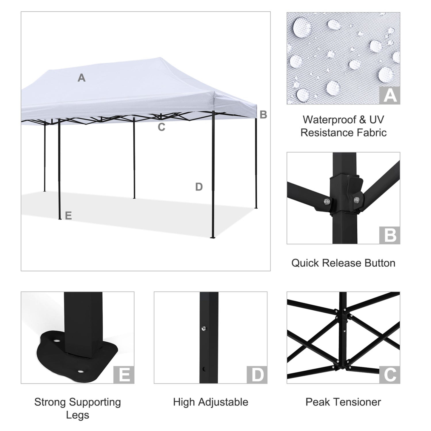 ΚΙΟΣΚΙ/GAZEBO MATTHEW HM6312 ΠΤΥΣΣΟΜΕΝΟ-ΣΚΕΛΕΤΟΣ ΜΕΤΑΛ.ΜΑΥΡΟΣ-ΛΕΥΚΟ ΥΦΑΣΜΑ 3x6x3,10Yμ - Pakobazaar