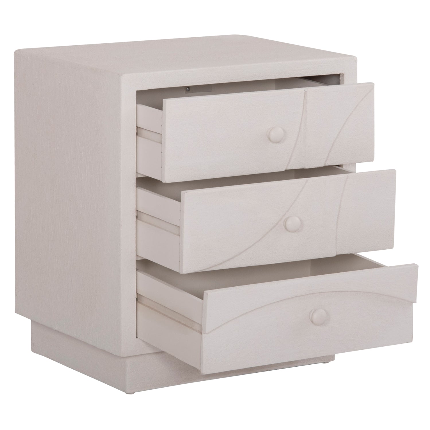 ΚΟΜΟΔΙΝΟ ΣΕΙΡΑ SANTORINI HM18047 MDF ΣΕ ΥΠΟΛΕΥΚΟ ΧΡΩΜΑ-3 ΣΥΡΤΑΡIA 48x38x55,5Υεκ. - Pakobazaar