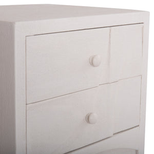 ΚΟΜΟΔΙΝΟ ΣΕΙΡΑ SANTORINI HM18047 MDF ΣΕ ΥΠΟΛΕΥΚΟ ΧΡΩΜΑ-3 ΣΥΡΤΑΡIA 48x38x55,5Υεκ. - Pakobazaar