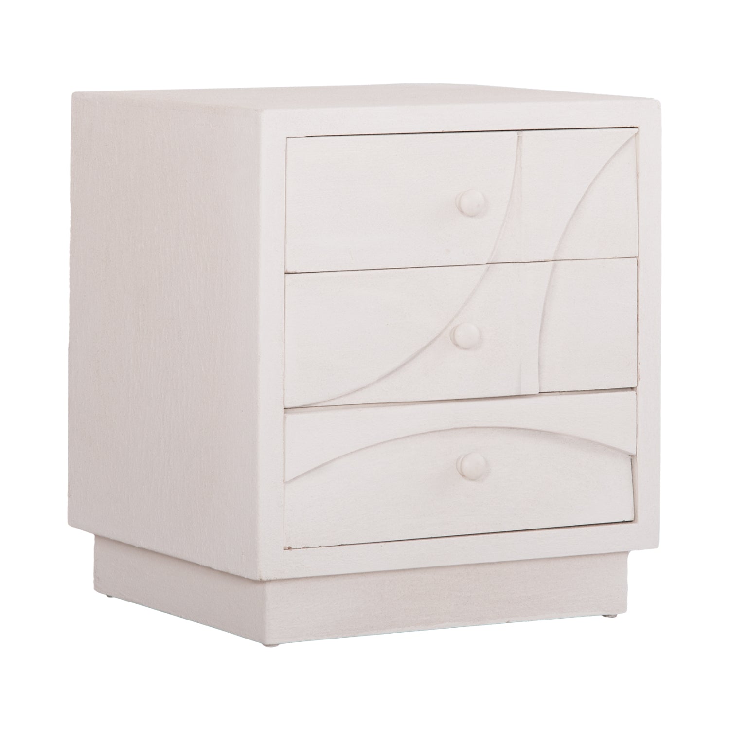 ΚΟΜΟΔΙΝΟ ΣΕΙΡΑ SANTORINI HM18047 MDF ΣΕ ΥΠΟΛΕΥΚΟ ΧΡΩΜΑ-3 ΣΥΡΤΑΡIA 48x38x55,5Υεκ. - Pakobazaar