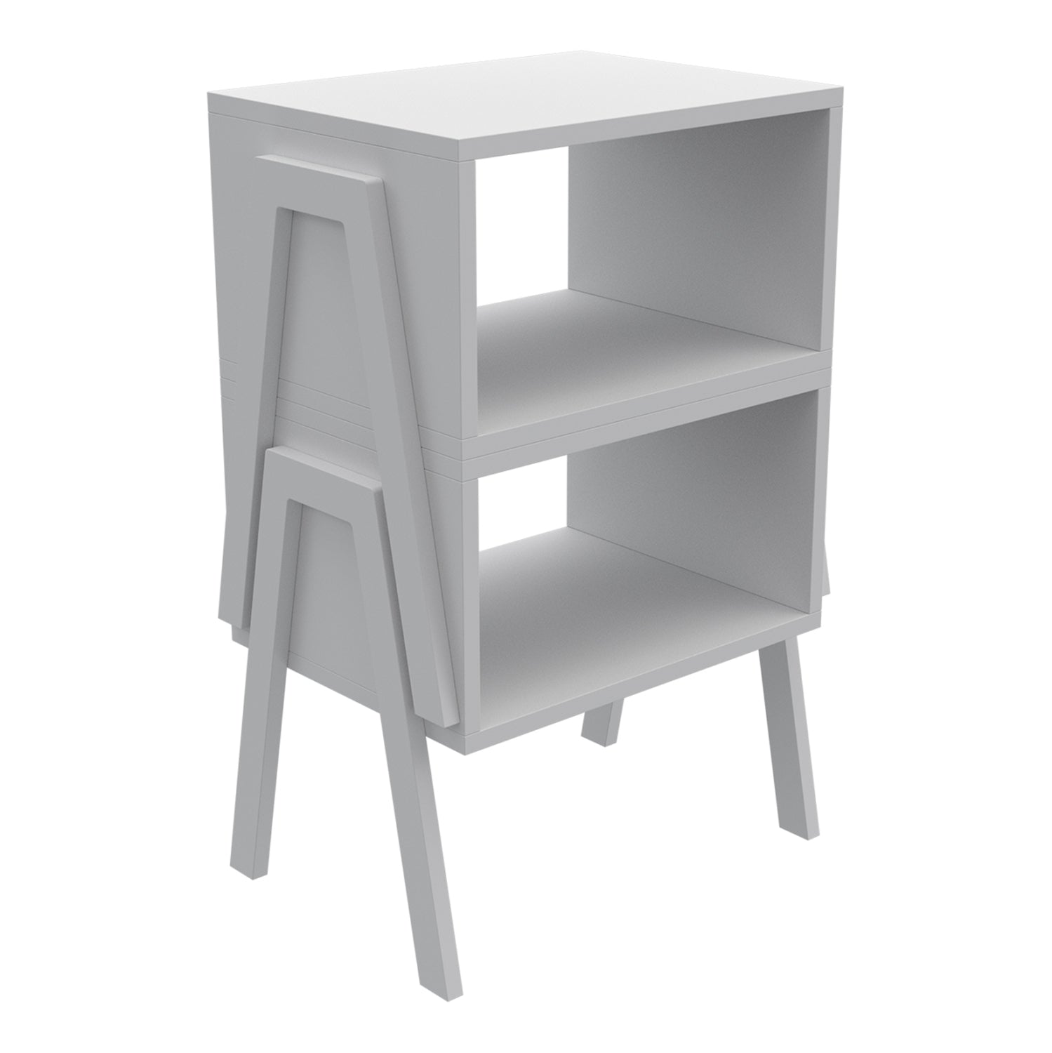 ΚΟΜΟΔΙΝΟ JAKE HM18182.01 ΜΕΛΑΜΙΝΗ ΣΕ ΛΕΥΚΟ 48x35x49Υεκ. - Pakobazaar