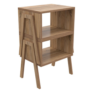 ΚΟΜΟΔΙΝΟ JAKE HM18182.04 ΜΕΛΑΜΙΝΗ ΣΕ ΦΥΣΙΚΟ ΞΥΛΟΥ 48x35x49Υεκ. - Pakobazaar
