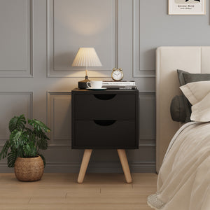 ΚΟΜΟΔΙΝΟ DINKL HM2472.02 ΜΕΛΑΜΙΝΗ-2 ΣΥΡΤΑΡΙΑ-WENGE 29,5x29,5x45Υεκ - Pakobazaar
