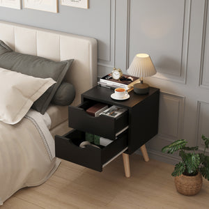 ΚΟΜΟΔΙΝΟ DINKL HM2472.02 ΜΕΛΑΜΙΝΗ-2 ΣΥΡΤΑΡΙΑ-WENGE 29,5x29,5x45Υεκ - Pakobazaar