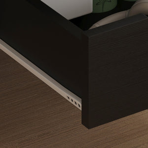 ΚΟΜΟΔΙΝΟ DINKL HM2472.02 ΜΕΛΑΜΙΝΗ-2 ΣΥΡΤΑΡΙΑ-WENGE 29,5x29,5x45Υεκ - Pakobazaar