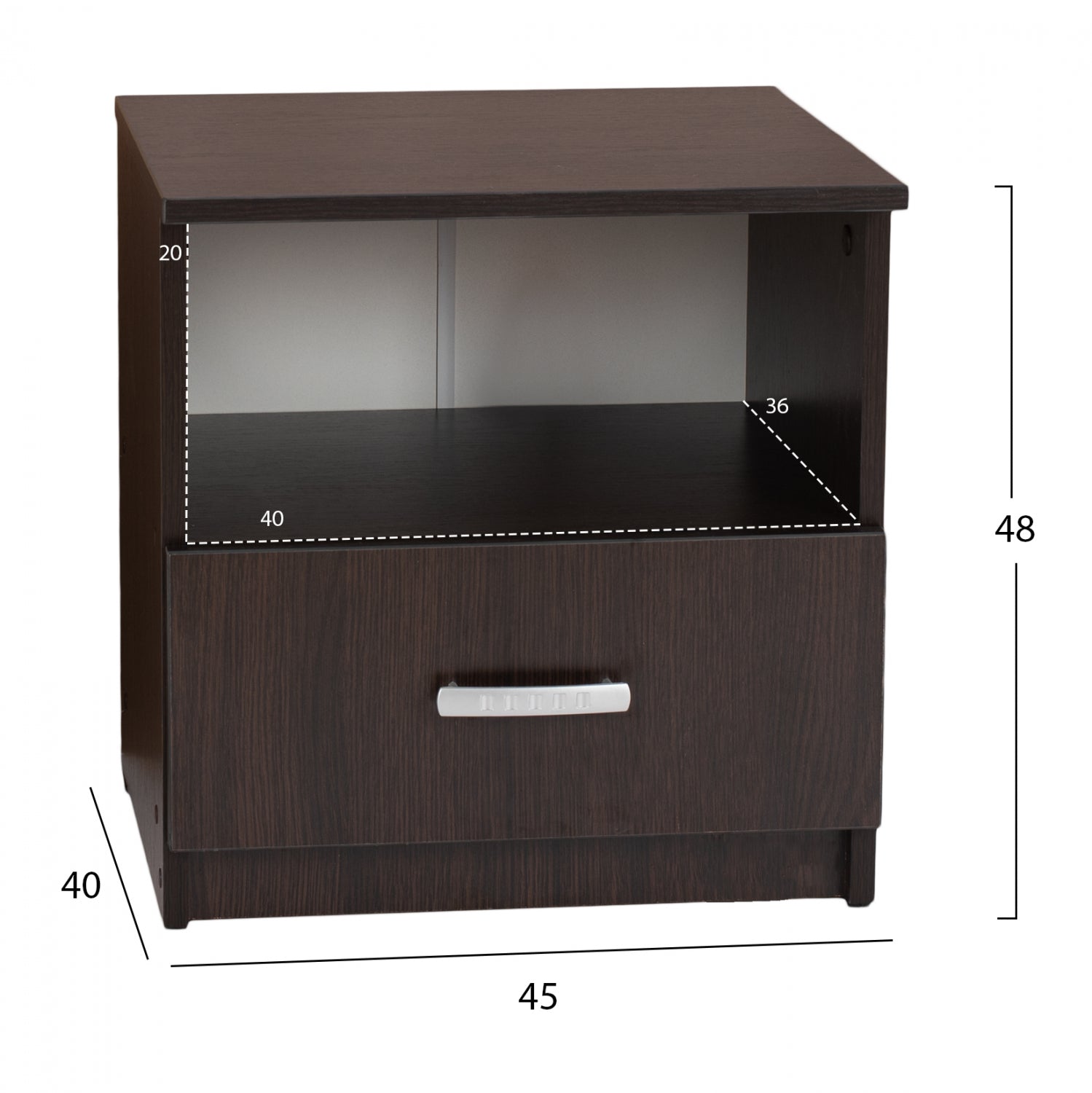 ΚΟΜΟΔΙΝΟ ΜΕ ΣΥΡΤΑΡΙ ADLER WENGE HM2431.02 45X40X48Yεκ. - Pakobazaar