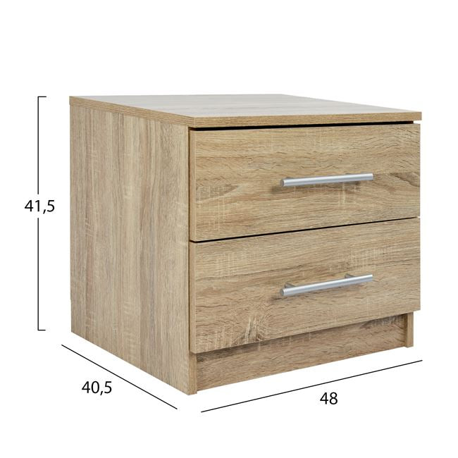 ΚΟΜΟΔΙΝΟ ΜΕΛΑΜΙΝΗΣ CHELSEA HM2220.02 SONAMA 48X40,5X41,5 εκ. - Pakobazaar