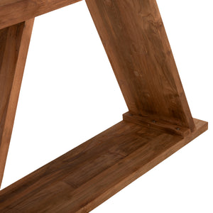 ΚΟΝΣΟΛΑ ΑΠΟ ΞΥΛΟ ΤΕΑΚ ΦΥΣΙΚΟ ΧΡΩΜΑ HM9555 220x50x90Υεκ. - Pakobazaar