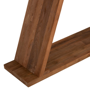 ΚΟΝΣΟΛΑ ΑΠΟ ΞΥΛΟ ΤΕΑΚ ΦΥΣΙΚΟ ΧΡΩΜΑ HM9555 220x50x90Υεκ. - Pakobazaar