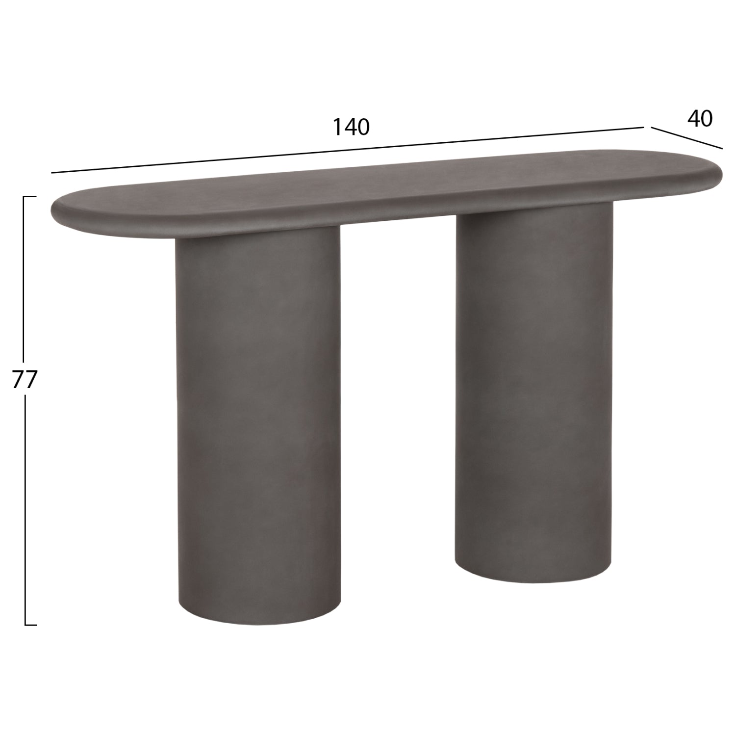 ΚΟΝΣΟΛΑ KENJI HM6584.01 FIBER CEMENT ΣΕ ΓΚΡΙ--140x40x77Υεκ. - Pakobazaar