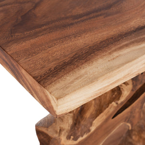 ΚΟΝΣΟΛΑ HM9357 ΑΠΟ ΜΑΣΙΦ ΞΥΛΟ ΤEAK ΦΥΣΙΚΟ 150X40X80YEK. - Pakobazaar