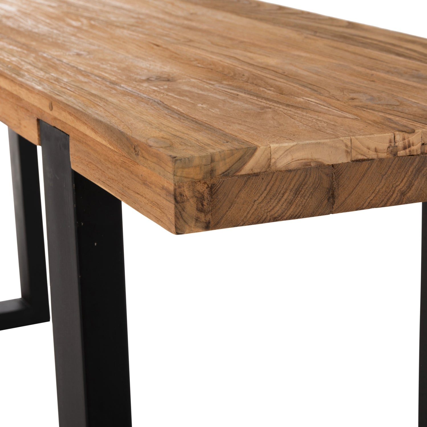 ΚΟΝΣΟΛΑ SHIRE HM9800 ΑΝΑΚΥΚΛΩΜΕΝΟ ΞΥΛΟ TEAK-ΜΑΥΡΕΣ ΜΕΤΑΛΛΙΚΕΣ ΒΑΣΕΙΣ 240x50x90Yεκ - Pakobazaar