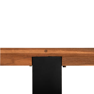 ΚΟΝΣΟΛΑ SHIRE HM9800 ΑΝΑΚΥΚΛΩΜΕΝΟ ΞΥΛΟ TEAK-ΜΑΥΡΕΣ ΜΕΤΑΛΛΙΚΕΣ ΒΑΣΕΙΣ 240x50x90Yεκ - Pakobazaar
