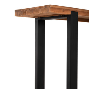 ΚΟΝΣΟΛΑ SHIRE HM9800 ΑΝΑΚΥΚΛΩΜΕΝΟ ΞΥΛΟ TEAK-ΜΑΥΡΕΣ ΜΕΤΑΛΛΙΚΕΣ ΒΑΣΕΙΣ 240x50x90Yεκ - Pakobazaar