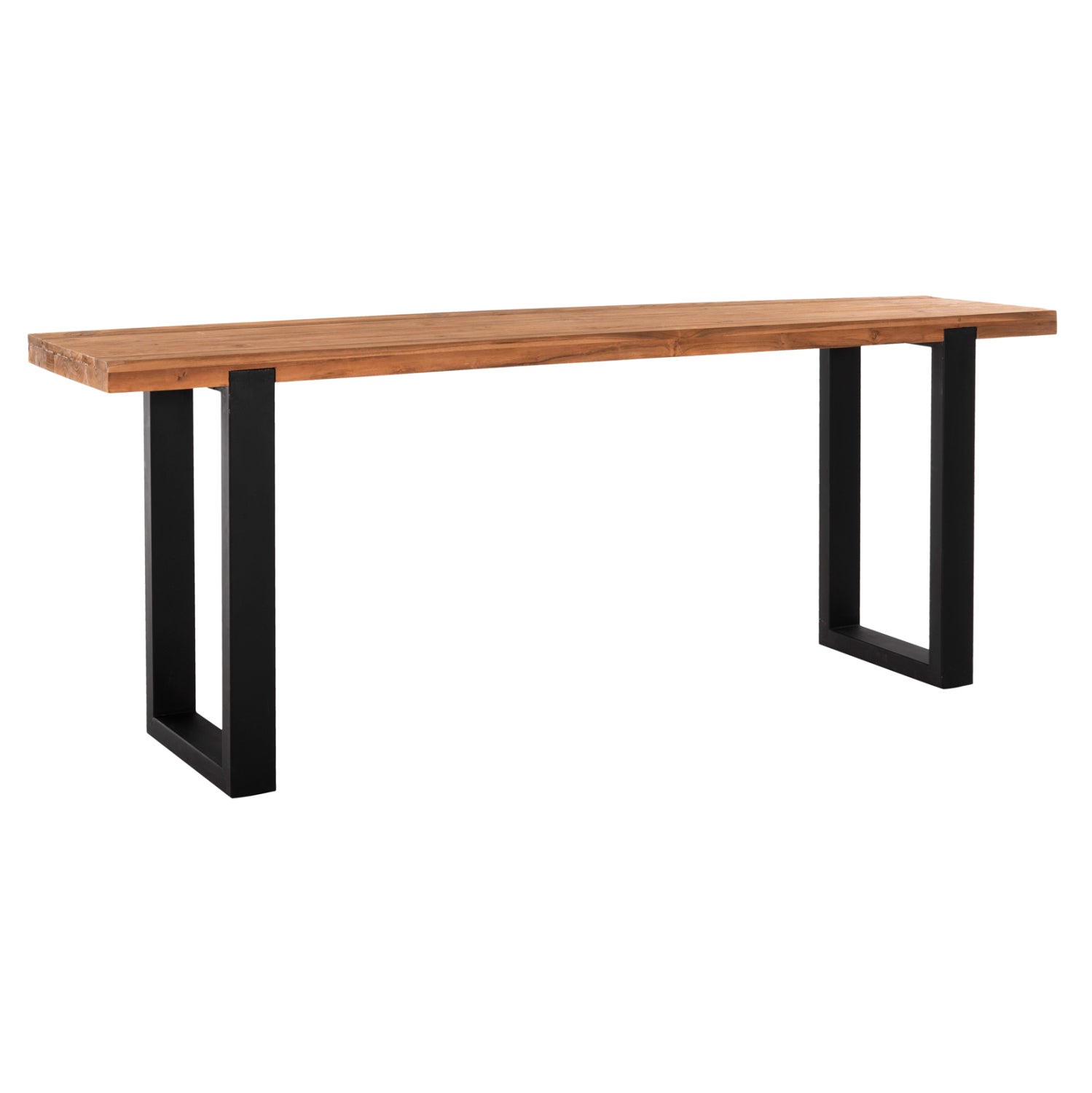ΚΟΝΣΟΛΑ SHIRE HM9800 ΑΝΑΚΥΚΛΩΜΕΝΟ ΞΥΛΟ TEAK-ΜΑΥΡΕΣ ΜΕΤΑΛΛΙΚΕΣ ΒΑΣΕΙΣ 240x50x90Yεκ - Pakobazaar