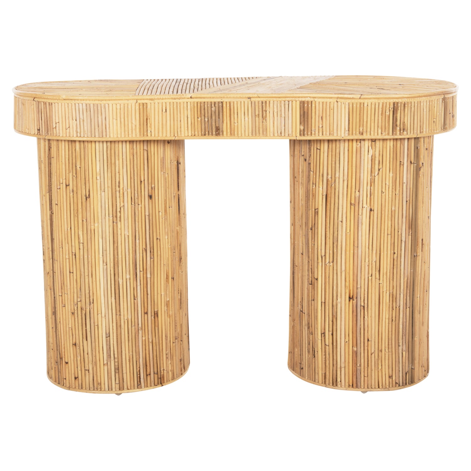 ΚΟΝΣΟΛΑ ΟΒΑΛ GATSBY HM9871 ΦΥΣΙΚΟ RATTAN ΣΕ ΦΥΣΙΚΟ ΧΡΩΜΑ 110x45x74,5Υεκ. - Pakobazaar