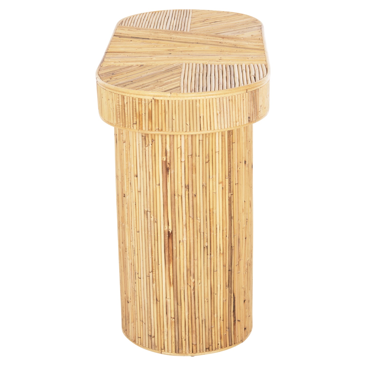 ΚΟΝΣΟΛΑ ΟΒΑΛ GATSBY HM9871 ΦΥΣΙΚΟ RATTAN ΣΕ ΦΥΣΙΚΟ ΧΡΩΜΑ 110x45x74,5Υεκ. - Pakobazaar