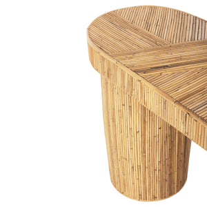 ΚΟΝΣΟΛΑ ΟΒΑΛ GATSBY HM9871 ΦΥΣΙΚΟ RATTAN ΣΕ ΦΥΣΙΚΟ ΧΡΩΜΑ 110x45x74,5Υεκ. - Pakobazaar