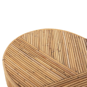 ΚΟΝΣΟΛΑ ΟΒΑΛ GATSBY HM9871 ΦΥΣΙΚΟ RATTAN ΣΕ ΦΥΣΙΚΟ ΧΡΩΜΑ 110x45x74,5Υεκ. - Pakobazaar
