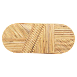 ΚΟΝΣΟΛΑ ΟΒΑΛ GATSBY HM9871 ΦΥΣΙΚΟ RATTAN ΣΕ ΦΥΣΙΚΟ ΧΡΩΜΑ 110x45x74,5Υεκ. - Pakobazaar