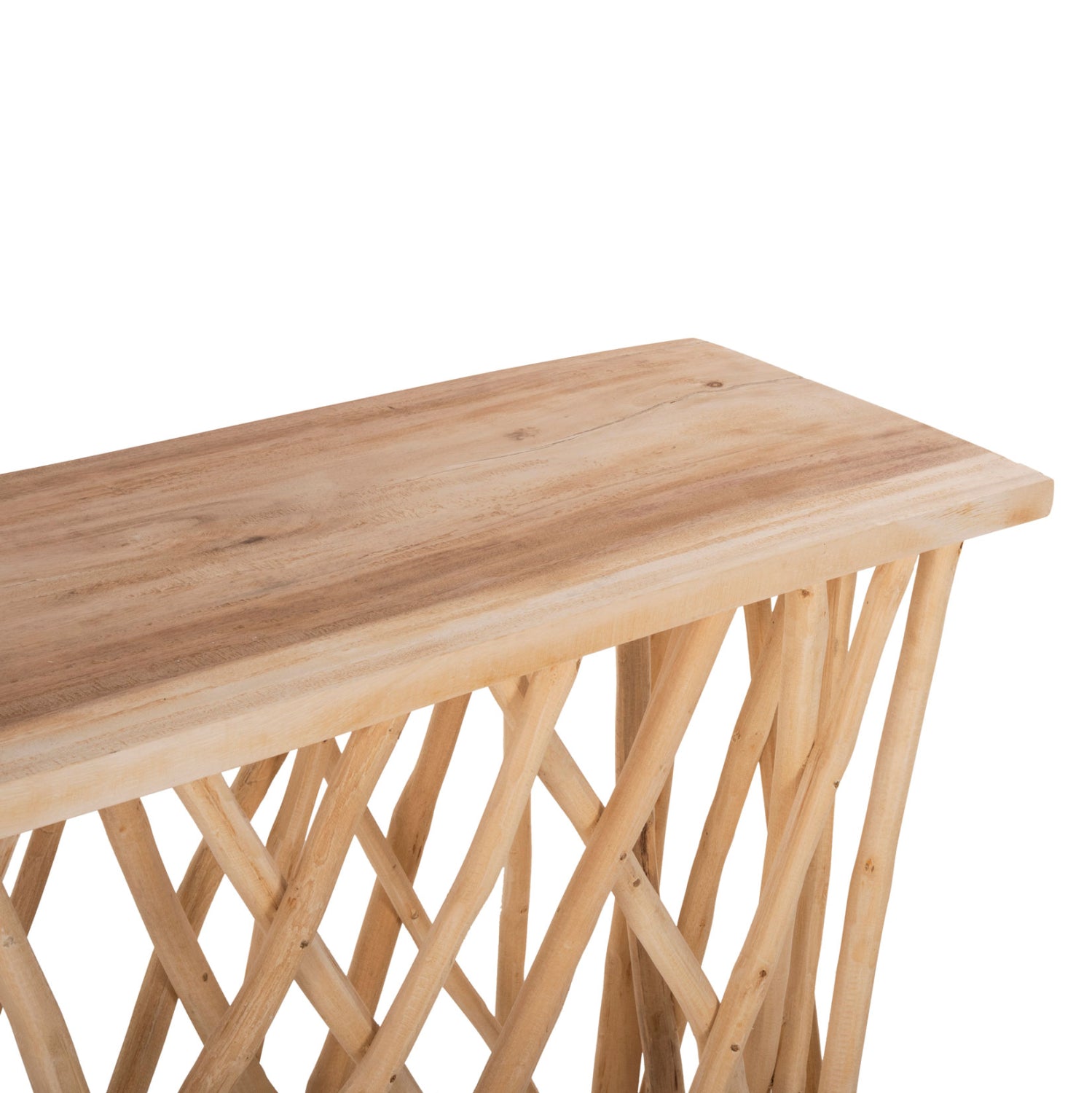 ΚΟΝΣΟΛΑ KRANT ΣΕ ΡΟΥΣΤΙΚ ΣΤΥΛ ΚΛΑΔΙΑ ΤEAK & 3εκ. ΕΠΙΦΑΝΕΙΑ 121X36X75Yεκ.HM9805 - Pakobazaar