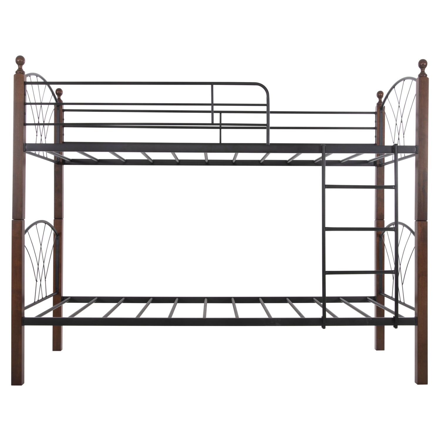 ΚΟΥΚΕΤΑ ΚΡΕΒΑΤΙ STOREY HM687 ΜΑΥΡΟ ΜΕΤΑΛΛΟ-ΚΑΡΥΔΙ RUBBERWOOD-ΓΙΑ ΣΤΡΩΜΑ 190x90εκ - Pakobazaar