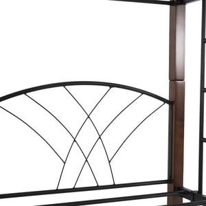 ΚΟΥΚΕΤΑ ΚΡΕΒΑΤΙ STOREY HM687 ΜΑΥΡΟ ΜΕΤΑΛΛΟ-ΚΑΡΥΔΙ RUBBERWOOD-ΓΙΑ ΣΤΡΩΜΑ 190x90εκ - Pakobazaar
