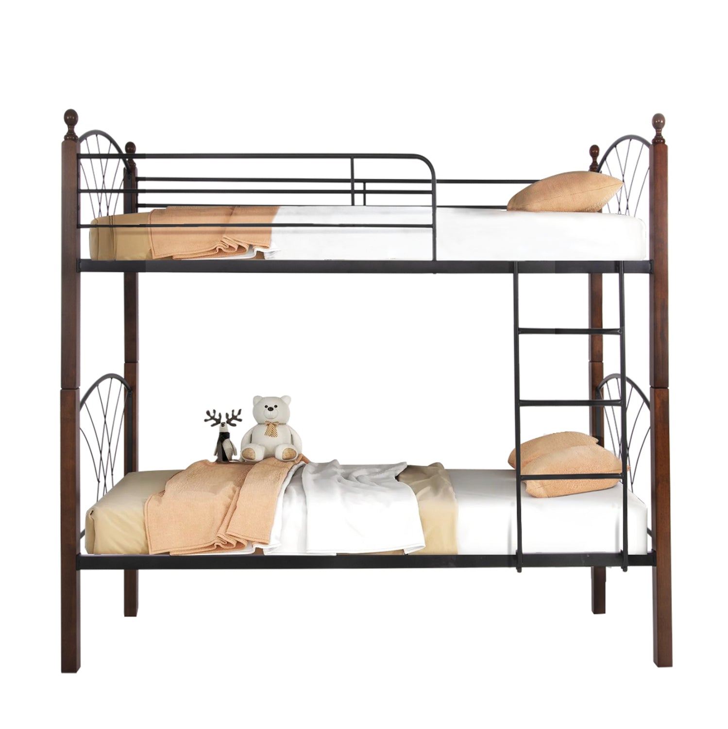 ΚΟΥΚΕΤΑ ΚΡΕΒΑΤΙ STOREY HM687 ΜΑΥΡΟ ΜΕΤΑΛΛΟ-ΚΑΡΥΔΙ RUBBERWOOD-ΓΙΑ ΣΤΡΩΜΑ 190x90εκ - Pakobazaar
