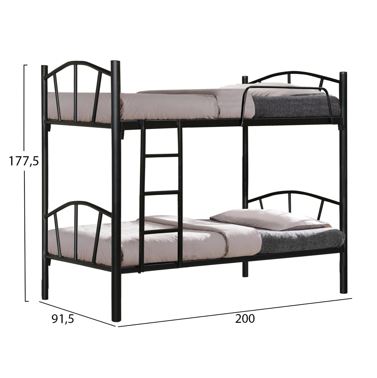 ΚΟΥΚΕΤΑ ΚΡΕΒΑΤΙ ΜΕΤΑΛΛΙΚΗ FLOOR HM328.01 90x190 εκ. - Pakobazaar