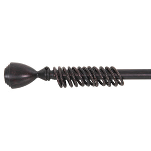 ΚΟΥΡΤΙΝΟΞΥΛΟ 110-210cm HM11280.03 ΜΕΤΑΛΛΙΚΟ ΠΤΥΣ/ΝΟ ΜΑΥΡΟ ΚΟΚΚΙΝΟ ΚΩΝΟΣ Ε-0316 - Pakobazaar