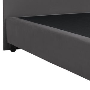 ΚΡΕΒΑΤΙ MALENA ΑΠΟ ΓΚΡΙ ΒΕΛΟΥΔΟ HM638.10 ΓΙΑ ΣΤΡΩΜΑ 150x200 εκ. - Pakobazaar