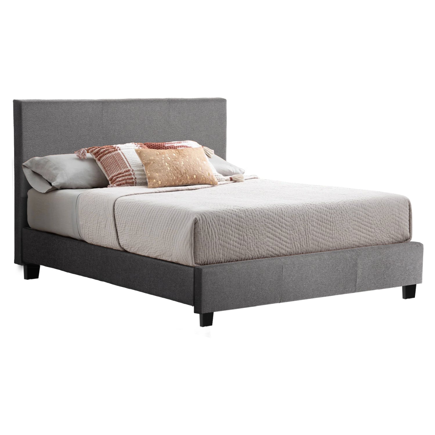ΚΡΕΒΑΤΙ BECCA ΑΠΟ ΥΦΑΣΜΑ ΓΚΡΙ HM553.11 ΓΙΑ ΣΤΡΩΜΑ 150x200 EK. - Pakobazaar