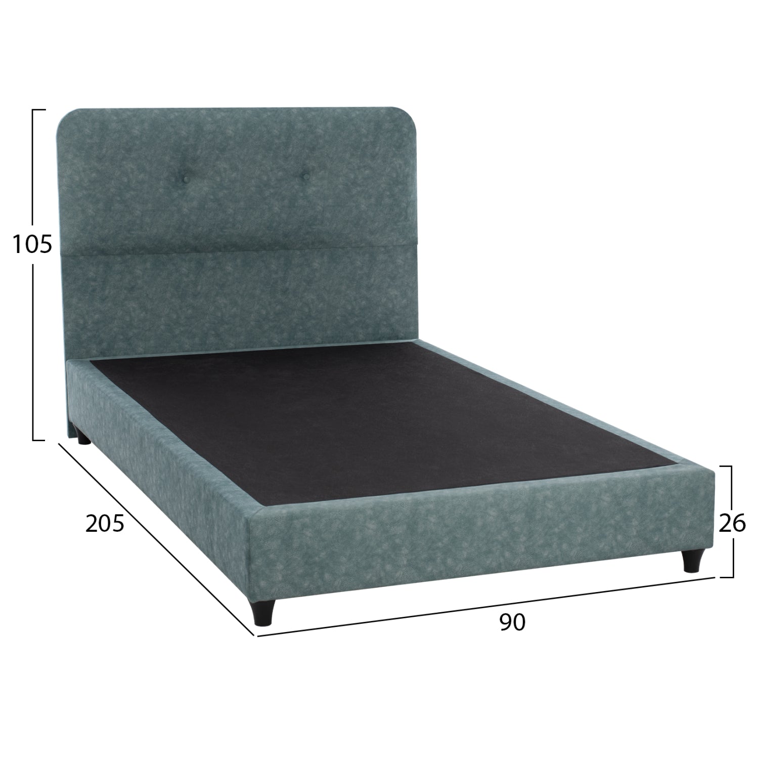 ΚΡΕΒΑΤΙ DOLORES ΑΠΟ ΥΦΑΣΜΑ LIGHT GREEN HM649.27 ΓΙΑ ΣΤΡΩΜΑ 90x200 εκ. - Pakobazaar